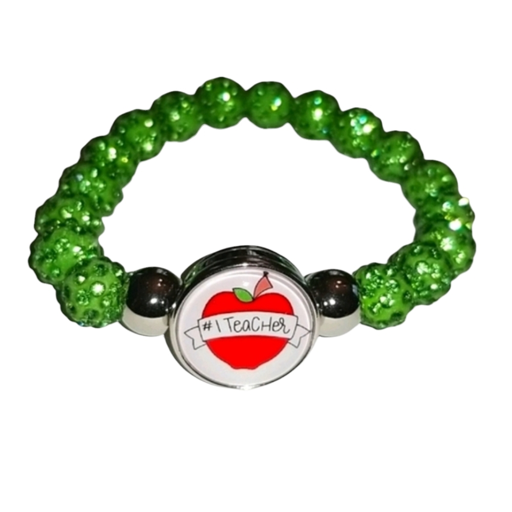 Handcrafted #1 Teacher Bracelet